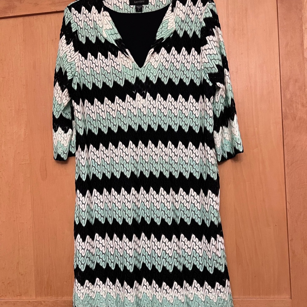 Karen Kane Chevron Patterned Dress